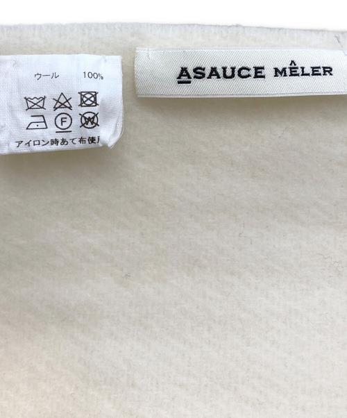 ASAUCE MELER（アソースメレ）ASAUCE MELER (アソースメレ) ショール アイボリーの古着・服飾アイテム