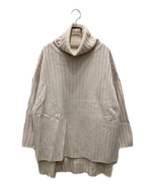 Curensology（カレンソロジー）Curensology (カレンソロジー) ヴァーグリブニットプルオーバー ベージュ サイズ:Fの古着・服飾アイテム
