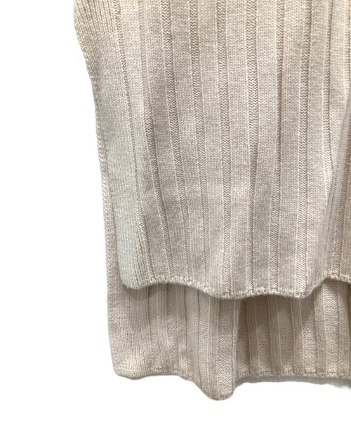 Curensology（カレンソロジー）Curensology (カレンソロジー) ヴァーグリブニットプルオーバー ベージュ サイズ:Fの古着・服飾アイテム