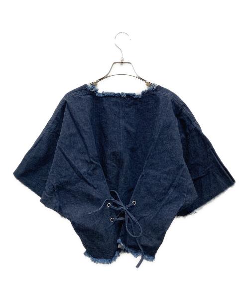 ELENDEEK（エレンディーク）ELENDEEK (エレンディーク) デニムプルオーバーブラウス ブルー サイズ:Fの古着・服飾アイテム
