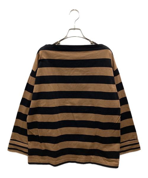 Curensology（カレンソロジー）Curensology (カレンソロジー) ボートネックカットソー ブラウン サイズ:Fの古着・服飾アイテム