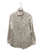 MUSE de Deuxieme Classeミューズ ドゥーズィエム クラス）の古着「LINENワイヤーウォッシュシャツ」｜ベージュ