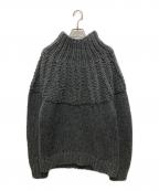 CLANEクラネ）の古着「CHUNKY CABLE HAND KNIT TOPS」｜グレー
