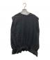 CLANE（クラネ）の古着「ROUND HEM GATHER TOPS/ラウンド ヘム ギャザー トップス」｜ブラック