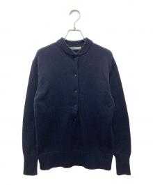 ETRE TOKYO（エトレトウキョウ）の古着「フロントボタンミドルゲージニットプルオーバー」｜ネイビー