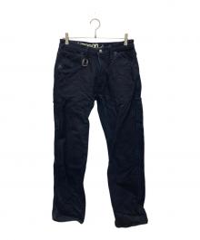 VANSON（バンソン）の古着「レザーポケットデニムパンツ」｜インディゴ