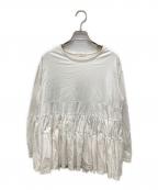 YORIヨリ）の古着「ティアードカットソー」｜ホワイト