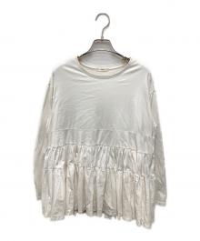 YORI（ヨリ）の古着「ティアードカットソー」｜ホワイト