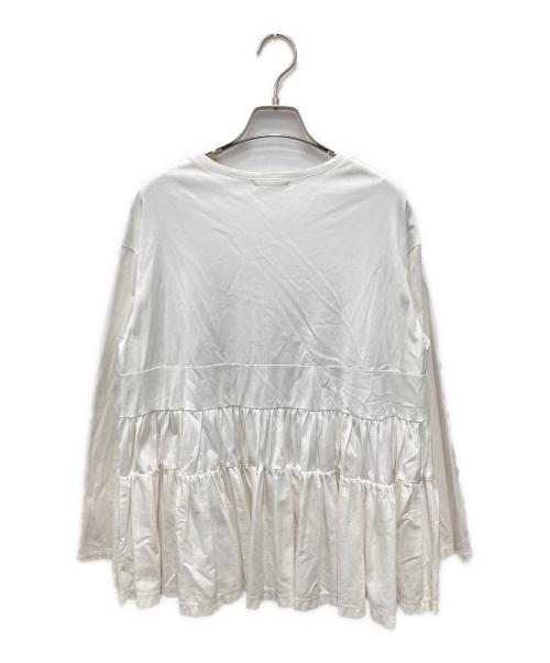 YORI（ヨリ）yori (ヨリ) ティアードカットソー ホワイト サイズ:Fの古着・服飾アイテム