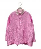 YORIヨリ）の古着「シアーラガーブラウス」｜ピンク