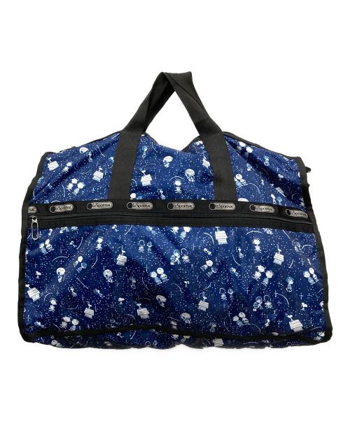 LeSportsac（レスポートサック）LeSportsac (レスポートサック) PEANUTS (ピーナッツ) 2wayボストンバッグ ネイビーの古着・服飾アイテム