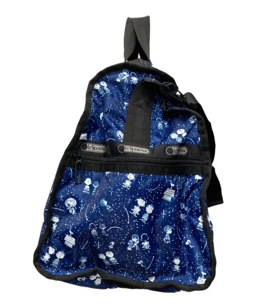 LeSportsac（レスポートサック）LeSportsac (レスポートサック) PEANUTS (ピーナッツ) 2wayボストンバッグ ネイビーの古着・服飾アイテム