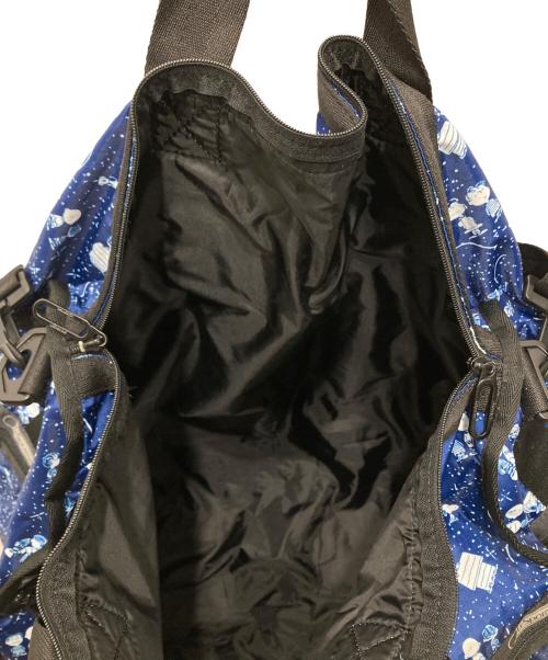LeSportsac（レスポートサック）LeSportsac (レスポートサック) PEANUTS (ピーナッツ) 2wayボストンバッグ ネイビーの古着・服飾アイテム
