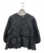 Demi-Luxe Beamsデミルクス ビームス）の古着「ジャカード パフスリーブプルオーバー」｜ブラック