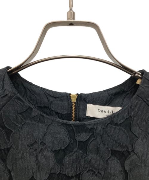 Demi-Luxe Beams（デミルクス ビームス）Demi-Luxe BEAMS (デミルクス ビームス) ジャカード パフスリーブプルオーバー ブラック サイズ:36の古着・服飾アイテム