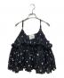 crinkle crinkle crinkle（クリンクル クリンクル クリンクル）の古着「3D embroidery dot camisole」｜ブラック