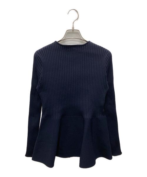 PLST（プラステ）PLST (プラステ) ホールガーメントペプラムカーディガン ネイビー サイズ:Sの古着・服飾アイテム