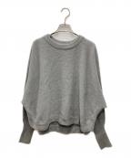 Spick and Spanスピック＆スパン）の古着「バルキーヤーンドルマンロングリブニット」｜グレー