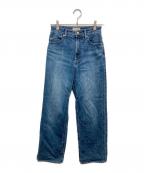 YANUKヤヌーク）の古着「”LEA”ハイウエストボーイズストレートデニムパンツ」｜ブルー