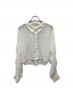 JILL BY JILLSTUARTジル バイ ジルスチュアート）の古着「バックギャザーシアーシャツ」｜ホワイト