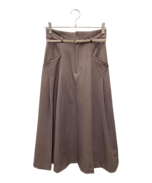 JILL BY JILLSTUART（ジル バイ ジルスチュアート）JILL BY JILLSTUART (ジル バイ ジルスチュアート) ベルト付スカート ブラウン サイズ:Mの古着・服飾アイテム