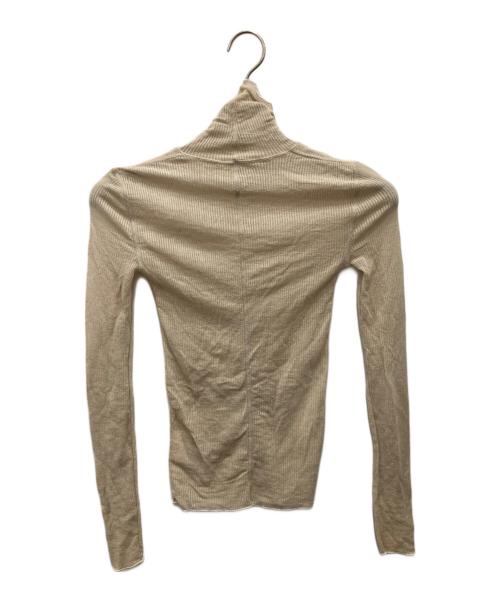 BALLSEY（ボールジィ）BALLSEY (ボールジィ) ドライリブ タートルネックプルオーバー ベージュ サイズ:Sの古着・服飾アイテム