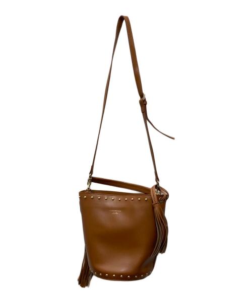CHRISTIAN VILLA（クリスチャンヴィラ）CHRISTIAN VILLA (クリスチャンヴィラ) 2wayスタッズショルダーバッグ ブラウンの古着・服飾アイテム