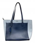 Kate Spadeケイトスペード）の古着「レザートートバッグ」｜ネイビー×ブルー