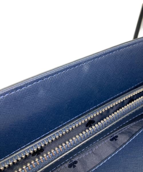 Kate Spade（ケイトスペード）Kate Spade (ケイトスペード) レザートートバッグ ネイビー×ブルーの古着・服飾アイテム