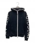 1PIU1UGUALE3 RELAXウノピゥウノウグァーレトレ リラックス）の古着「ビッグジップパーカー」｜ブラック