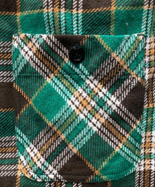 SUGAR CANE（シュガーケーン）SUGAR CANE (シュガーケーン) TWILL CHECK WORK SHIRT/ツイル・チェック・ワーク・シャツ グリーン サイズ:Sの古着・服飾アイテム
