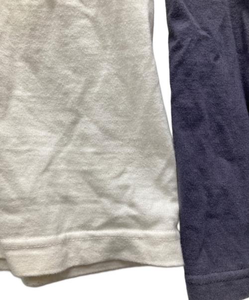 TOYS MCCOY（トイズマッコイ）TOYS McCOY (トイズマッコイ) マリリンモンロー リンガーカットソー ホワイト×ネイビー サイズ:Mの古着・服飾アイテム