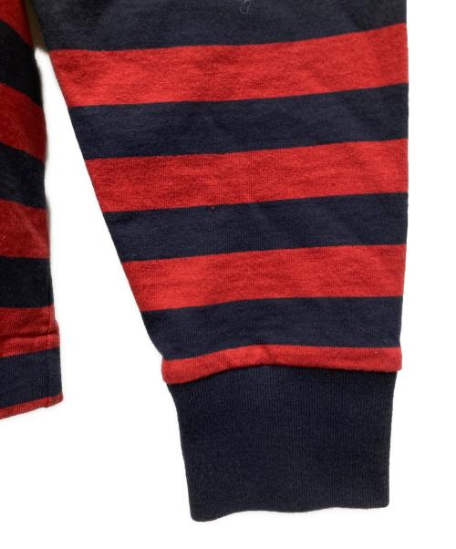 HUMAN MADE（ヒューマンメイド）HUMAN MADE (ヒューマンメイド) STRIPED L/S T-SHIRT レッド×ネイビー サイズ:Mの古着・服飾アイテム