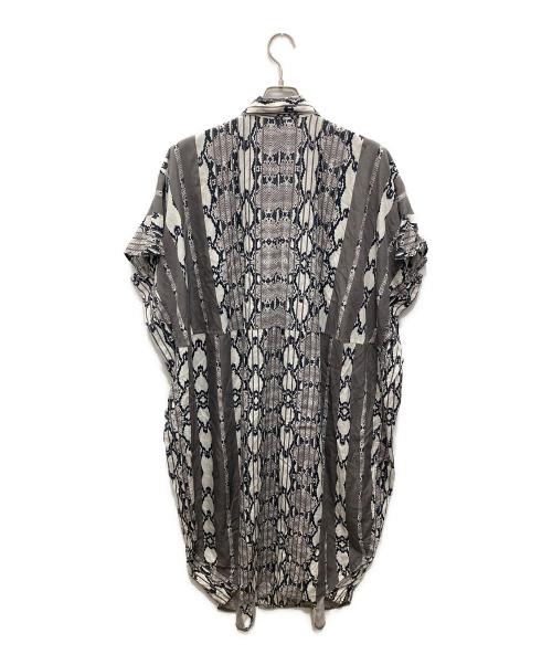 NOMA t.d.（ノーマティーディー）NOMA t.d. (ノーマティーディー) Open Collar Shirt Dress/オープン・カラー・シャツ・ドレス ホワイト×ブラック サイズ:Fの古着・服飾アイテム