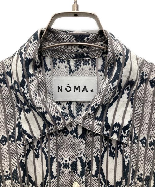 NOMA t.d.（ノーマティーディー）NOMA t.d. (ノーマティーディー) Open Collar Shirt Dress/オープン・カラー・シャツ・ドレス ホワイト×ブラック サイズ:Fの古着・服飾アイテム