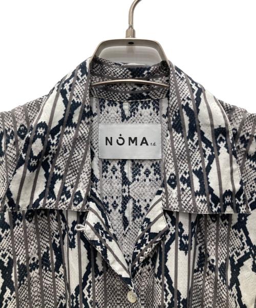 NOMA t.d.（ノーマティーディー）NOMA t.d. (ノーマティーディー) Open Collar Shirt Dress/オープン・カラー・シャツ・ドレス ホワイト×ブラック サイズ:Fの古着・服飾アイテム