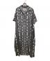 NOMA t.d.（ノーマティーディー）の古着「Open Collar Shirt Dress/オープン・カラー・シャツ・ドレス」｜ホワイト×ブラック