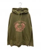 Onitsuka Tigerオニツカタイガー）の古着「SWEAT HOODIE/スウェット フーディー」｜カーキ