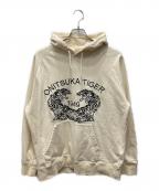 Onitsuka Tigerオニツカタイガー）の古着「SWEAT HOODIE/スウェット フーディー」｜アイボリー