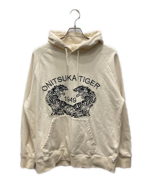 Onitsuka Tiger（オニツカタイガー）Onitsuka Tiger (オニツカタイガー) SWEAT HOODIE/スウェット フーディー アイボリー サイズ:Lの古着・服飾アイテム