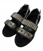 TOGA PULLAトーガ プルラ）の古着「METAL SNEAKER SANDALS/メタル・スニーカー・サンダル」｜ブラック