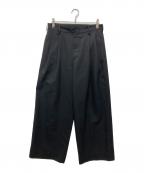 GROUND Yグラウンドワイ）の古着「T/W gabardine 2tack slim pants」｜ブラック