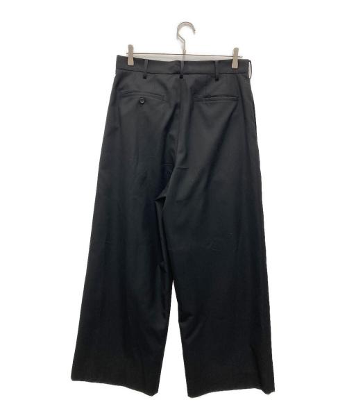 GROUND Y（グラウンドワイ）GROUND Y (グラウンドワイ) T/W gabardine 2tack slim pants ブラック サイズ:3 未使用品の古着・服飾アイテム