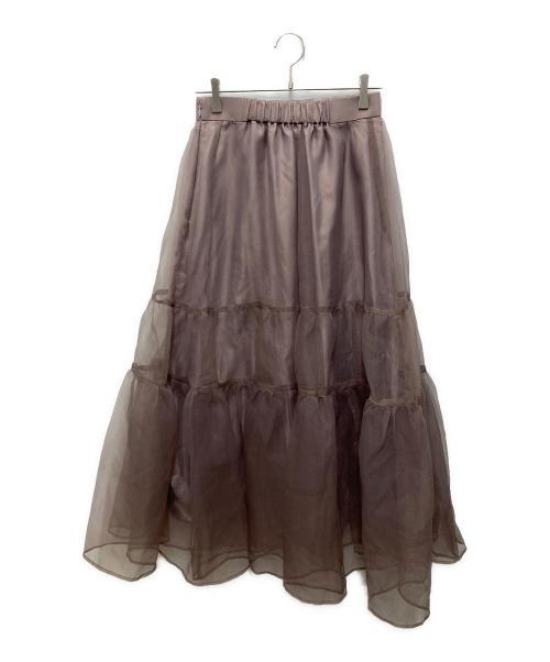 ARPEGE STORY（アルページュストーリー）Arpege story (アルページュストーリー) オーガンティアードスカート ピンク サイズ:2の古着・服飾アイテム