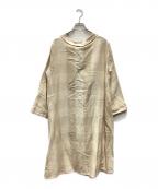 TSUHARU by samansa Mos2ツハル バイ サマンサモスモス）の古着「ウールコットンワンピース」｜アイボリー