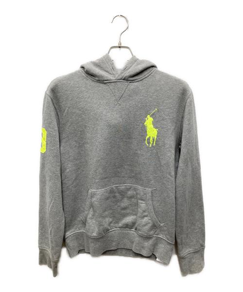 POLO RALPH LAUREN（ポロ・ラルフローレン）POLO RALPH LAUREN (ポロ・ラルフローレン) ビッグポニー刺繍プルオーバーパーカー グレー サイズ:Mの古着・服飾アイテム