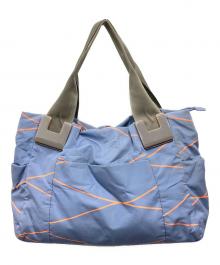 ear PAPILLONNER（イアパピヨネ）の古着「樹脂パーツトートバッグ」｜オレンジ×ネイビー