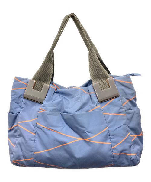 ear PAPILLONNER（イアパピヨネ）ear PAPILLONNER (イアパピヨネ) 樹脂パーツトートバッグ オレンジ×ネイビーの古着・服飾アイテム