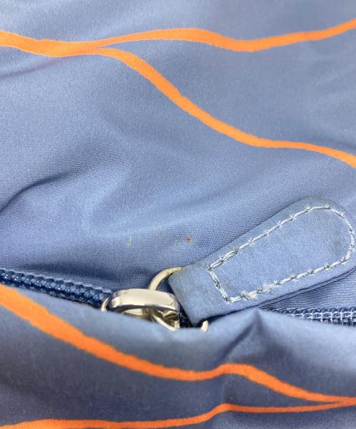 ear PAPILLONNER（イアパピヨネ）ear PAPILLONNER (イアパピヨネ) 樹脂パーツトートバッグ オレンジ×ネイビーの古着・服飾アイテム