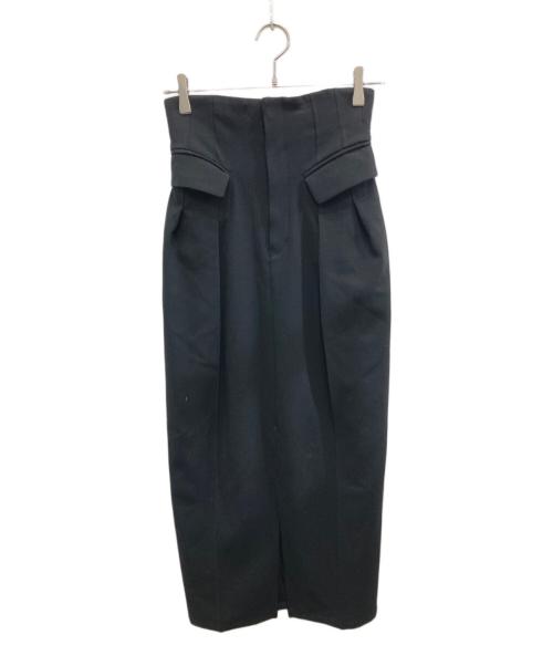 STUDIOUS（ステュディオス）STUDIOUS (ステュディオス) High Waist Tailored Skirt ブラック サイズ:1の古着・服飾アイテム
